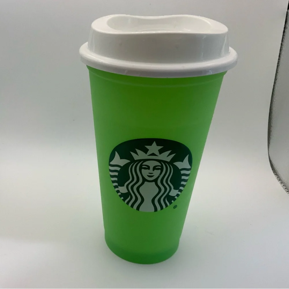 Starbucks Color Changing Coffee Green Tea Travel Reusable Hot/Cold Cup Gift